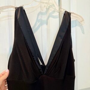 Laundry, Petite 6, Black draped long gown